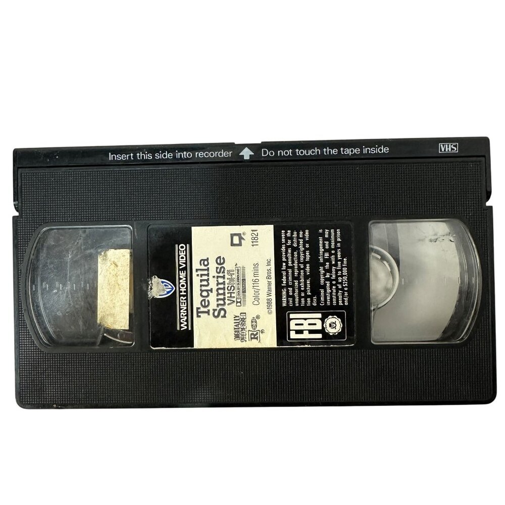 Tequila Sunrise VHS 1988 Warner Home Video Movie Format R Unrated Dolby Surround